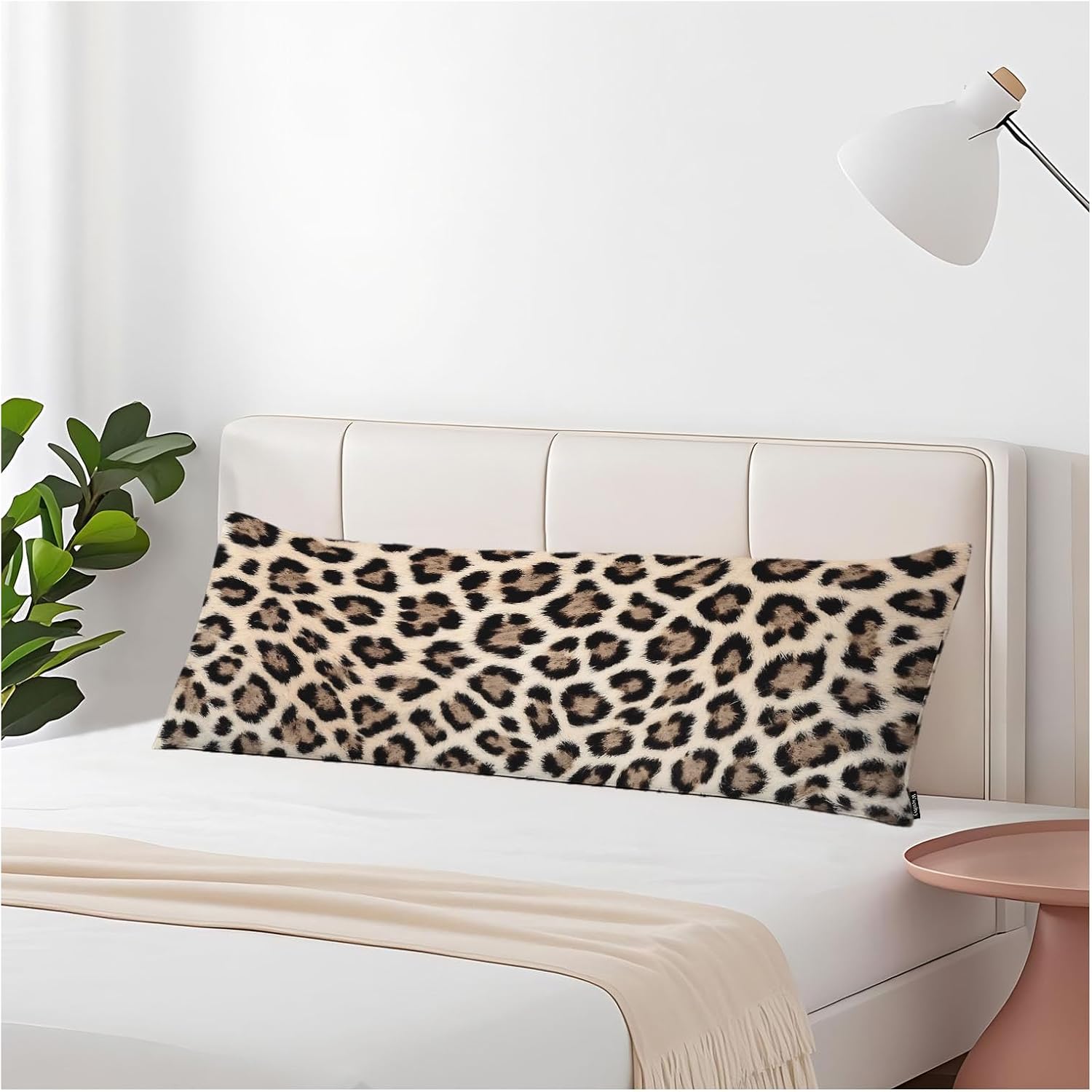 Body Pillowcases with Zipper Leopard Print Cozy Body Pillow Covers Cushion Cover 20 X 54 Inch, African Leopard Skin Outdoor Body Pillow…