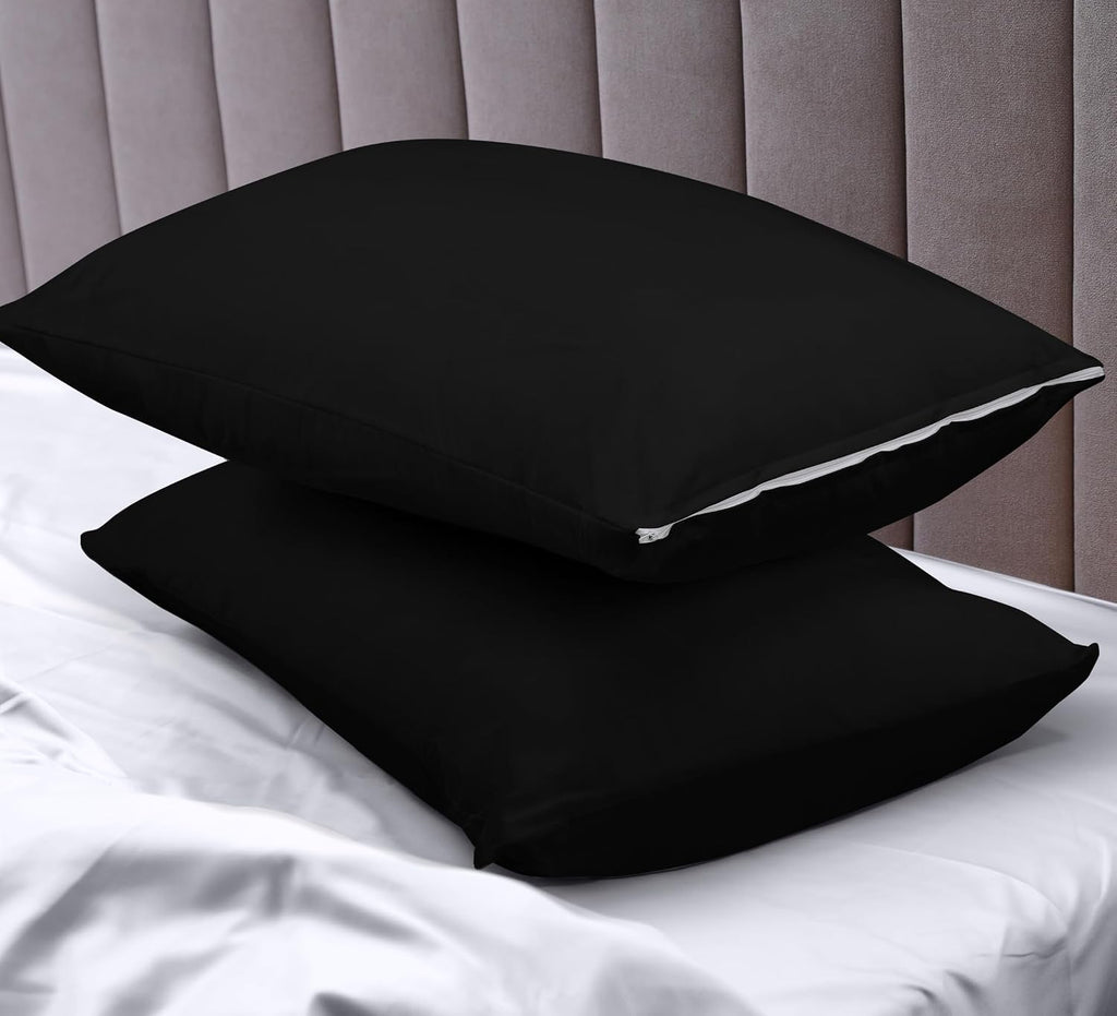 Utopiabedding Utopia Bedding 100% Waterproof Pillow Protectors with Zipper Queen Size (Set of 2), Bed Bug and Dust Mite Proof Zippered Pill…