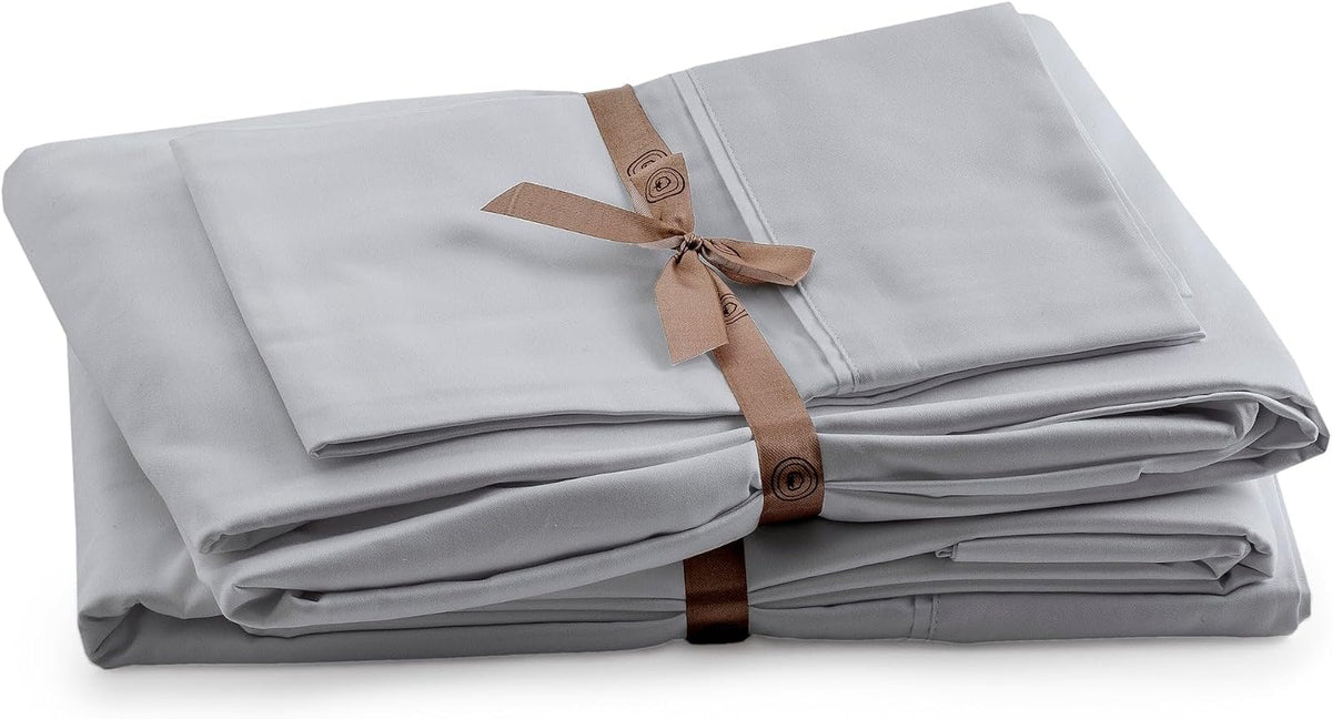 Perupima Peru Pima 415 Thread Count Percale King Sheet Set - 100% Peruvian Pima Cotton, 4 Piece (Flat, Fitted, 2 Pillowcases) - Cooling, Cr…