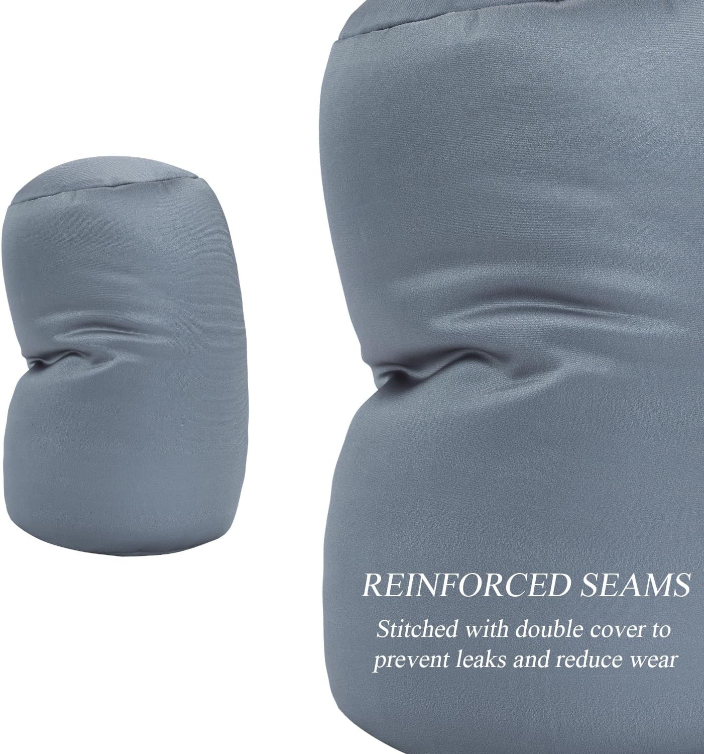 2Pcs Microbead Bolster Tube Neck Bed Body Pillows, 12 x 7 inches Squish Bean Bag Microbead Pillow for Sleeping Home Travel Neck Lumbar…