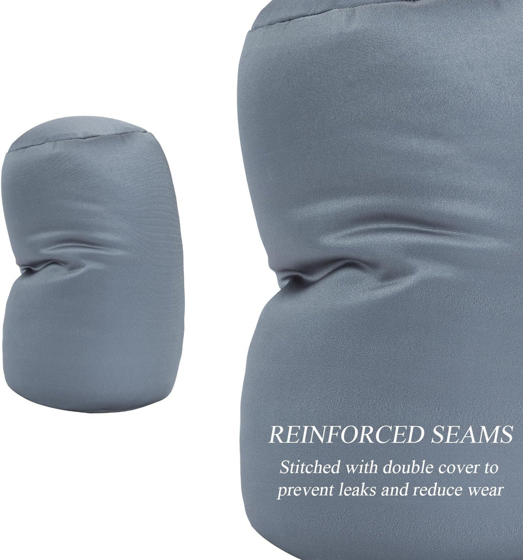 2Pcs Microbead Bolster Tube Neck Bed Body Pillows, 12 x 7 inches Squish Bean Bag Microbead Pillow for Sleeping Home Travel Neck Lumbar…