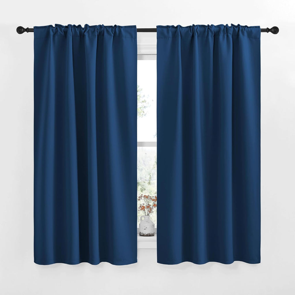NICETOWN RV Curtains for Camper Windows - (Moroccan Blue Color) 34x54 Inch, 2 Panels Set, Thermal Insulated Room Darkening Blackout…