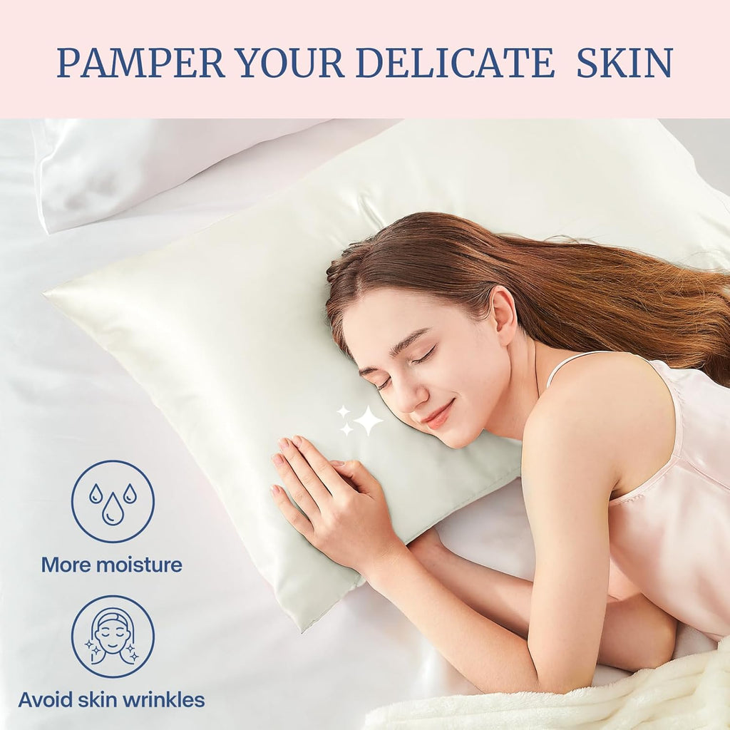 Bedelite Satin Pillowcase for Hair and Skin, Super Soft Similar to Silk Pillow Cases 4 Pack with Envelope Closure, Cooling Pillowcases for…
