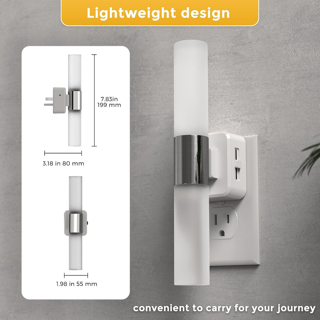 L LOHAS LED Night Light, Night Lights Plug into Wall, 3000K Soft White, 0-100LM Adjustable Brightness, 180° Rotating Plug in Night Light…