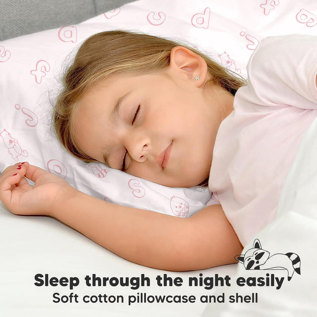 Toddler Pillow with Pillowcase - 13x18 My Little Dreamy Kids Travel Bed Pillows for Sleeping, Organic Cotton Small Pillowcase, Soft &…