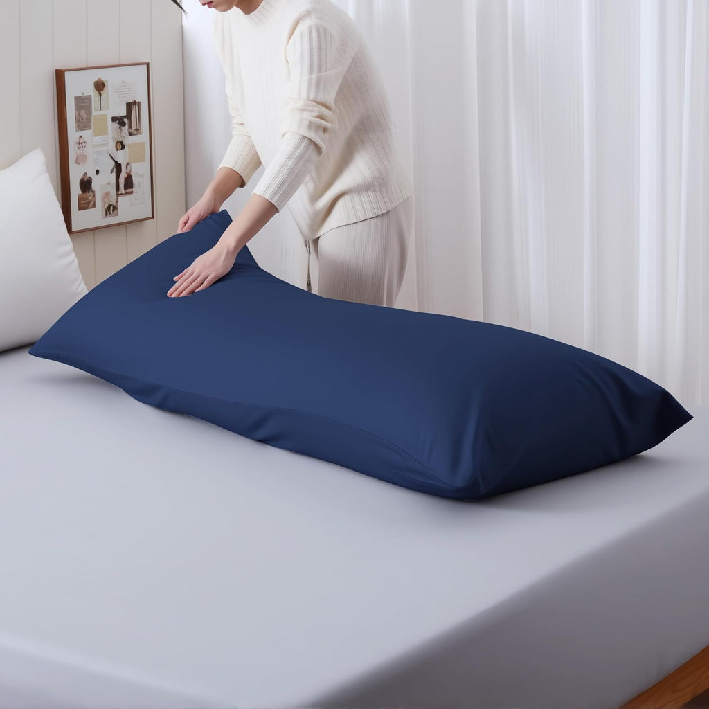 ShunjieHome Body Cooling Pillow Case, Viscose Derived from Bamboo Long Pillow Protectors, 400 TC Soft Silky Breathable Summer Body Pillowcas…