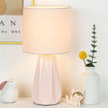 Elisa Light Pink Small Table Lamp for Living Room as Bedside Table Lamp for Bedroom, Modern Ceramic Kids Night Table…