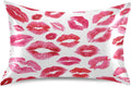 Blueangle Sexy Red Lips Satin Pillowcase for Hair and Skin Silk Pillowcase, Standard Size(20x26 inches) - Satin Pillow Covers with…