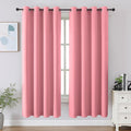 Cucraf Pink Blackout Curtains 63 inch Length 2 Panels Set, Room Darkening Drapes for Living Room Bedroom, Thermal Insulated Light Blocking…