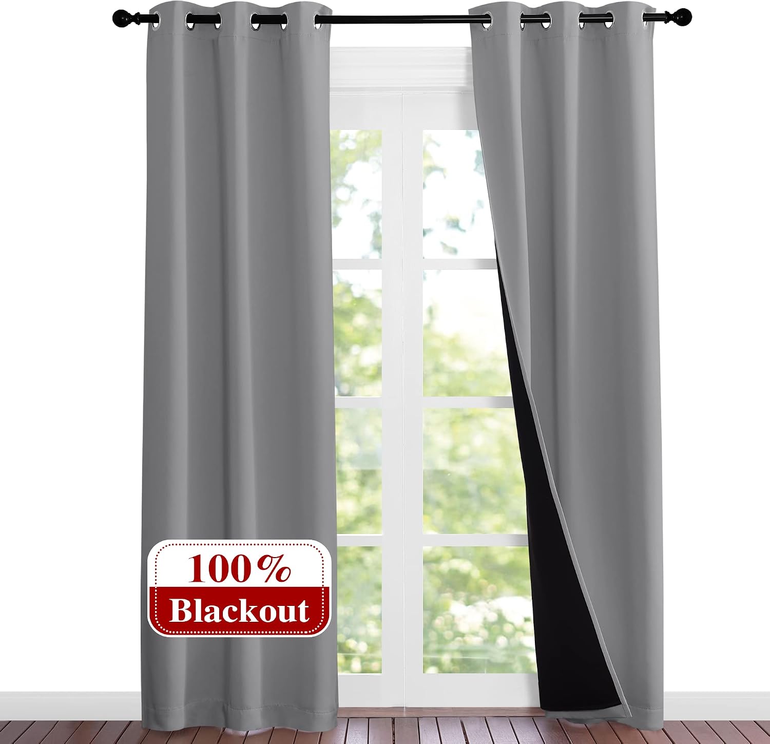 Nicetown Full Shade Curtain Panels, Pair of Energy Smart & Noise Blocking Out Blackout Drapes for Dining Room Window, Thermal Insulated Gue…