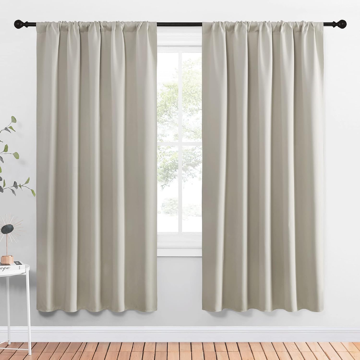 Nicetown Blackout Curtains for Living Curtains, Room Darkening Window Curtain Panels, easy maintenance Solid Thermal Insulated…
