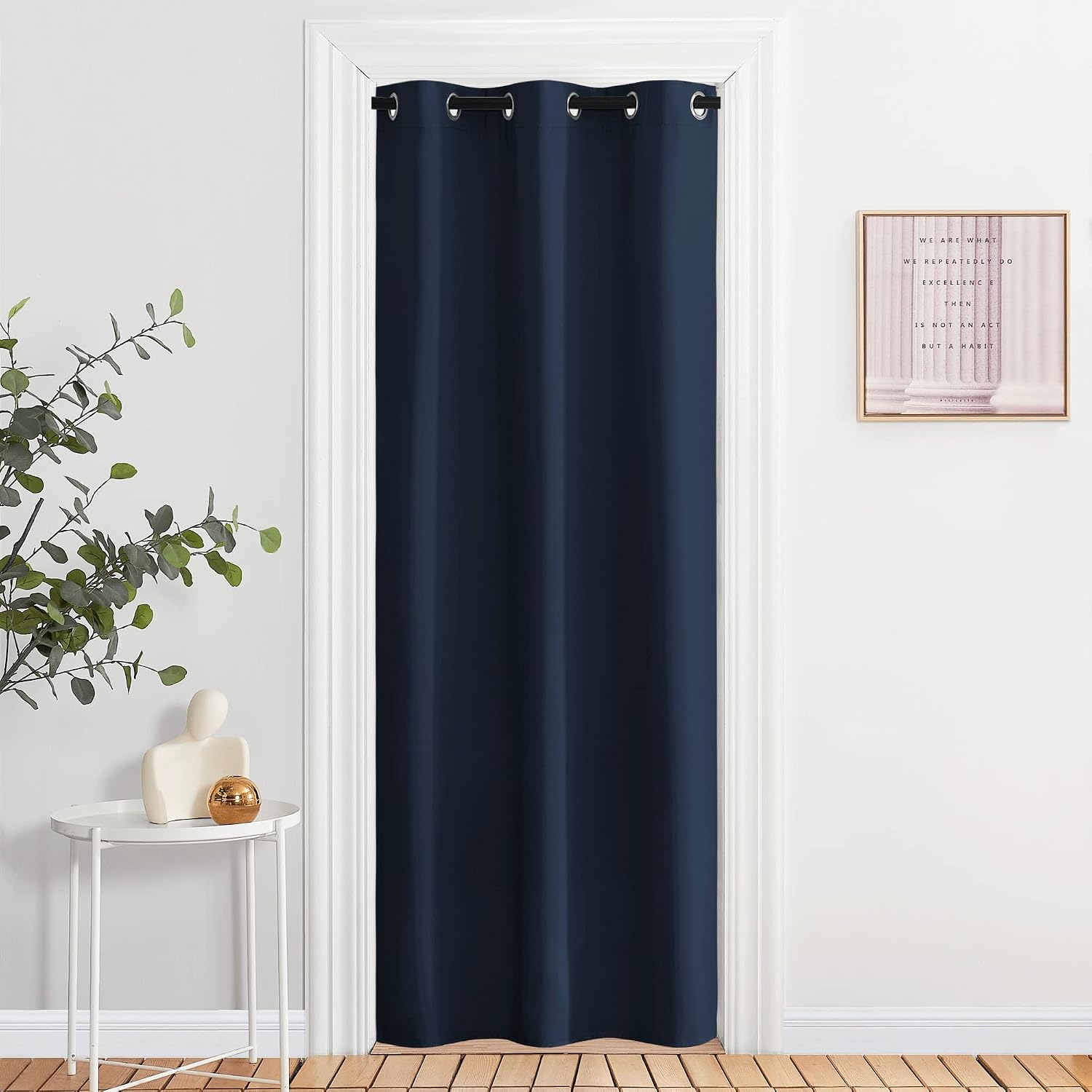 NICETOWN Living Room Curtain, Window Treatment Energy Saving Thermal Insulated Solid Grommet Blackout Drape/Drapery (Navy, Sold…