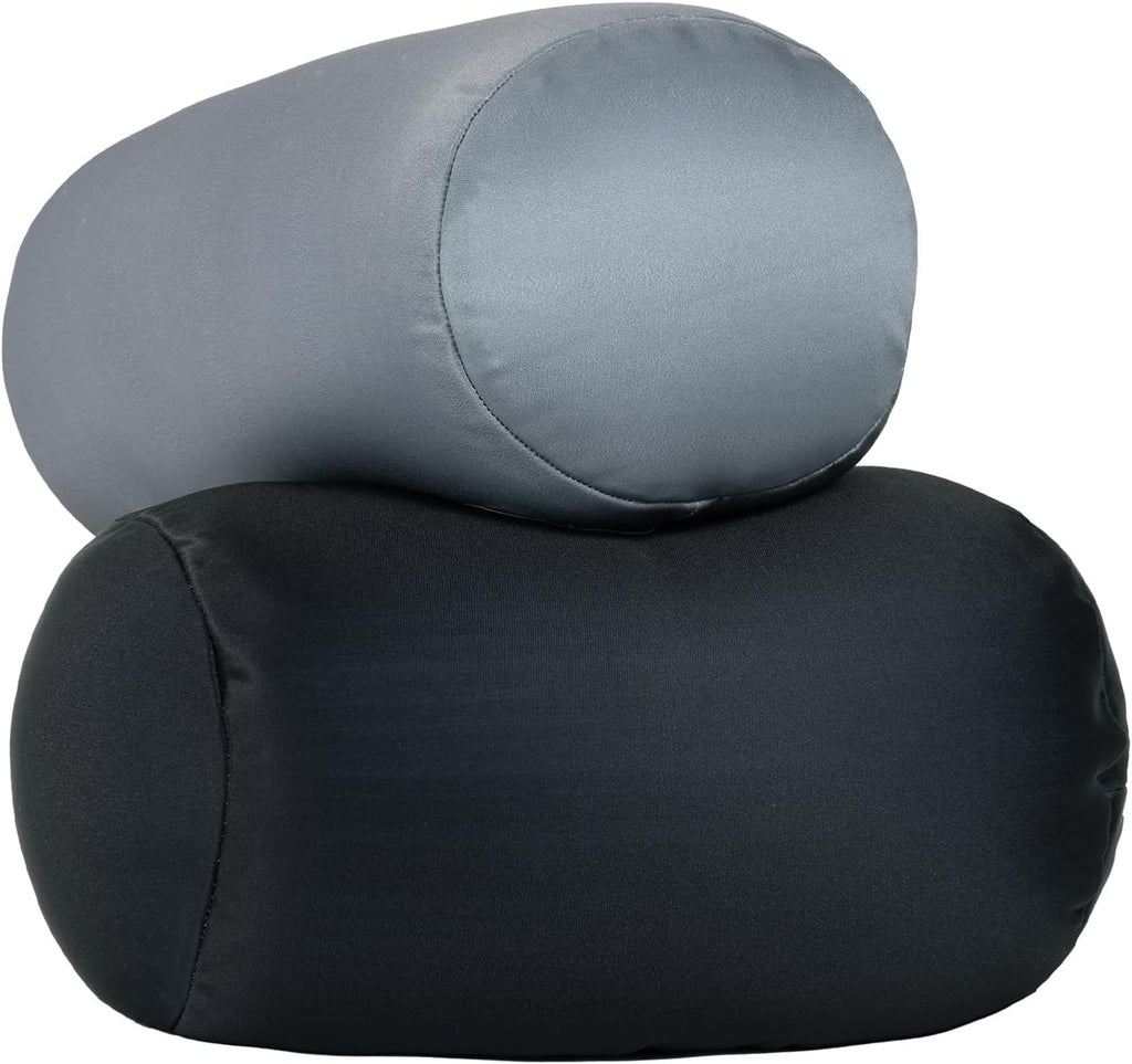 2Pcs Microbead Bolster Tube Neck Bed Body Pillows, 12 x 7 inches Squish Bean Bag Microbead Pillow for Sleeping Home Travel Neck Lumbar…