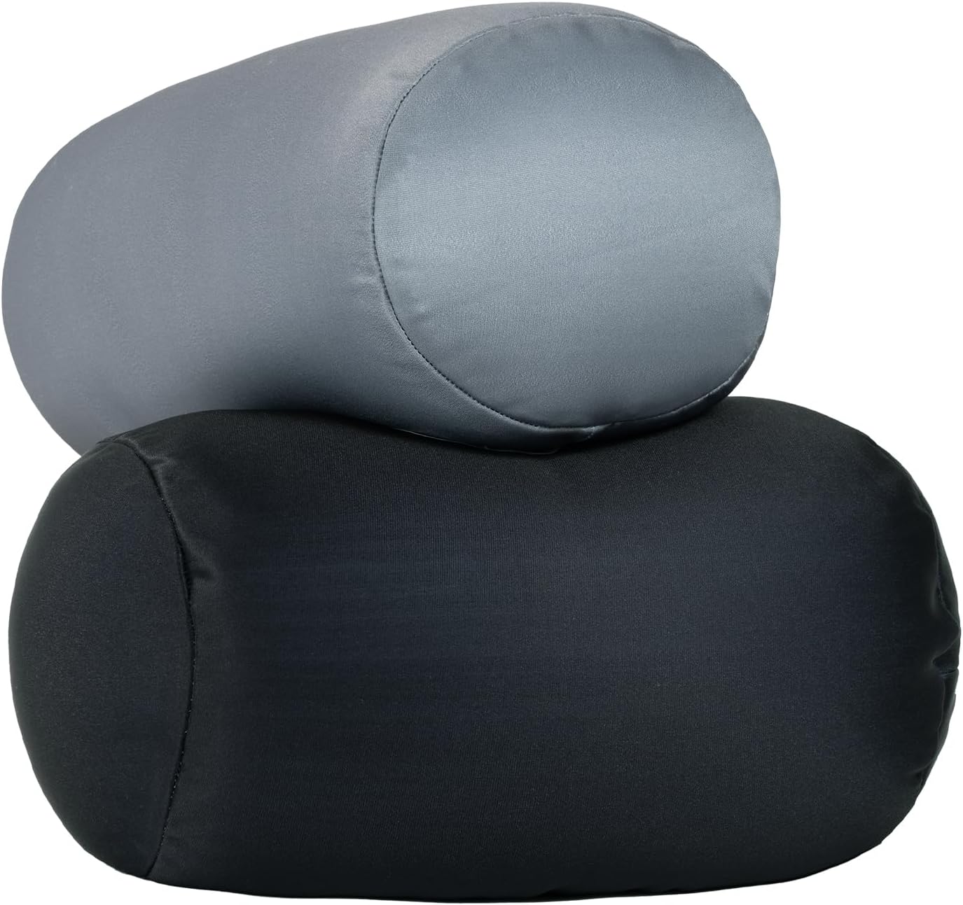 2Pcs Microbead Bolster Tube Neck Bed Body Pillows, 12 x 7 inches Squish Bean Bag Microbead Pillow for Sleeping Home Travel Neck Lumbar…