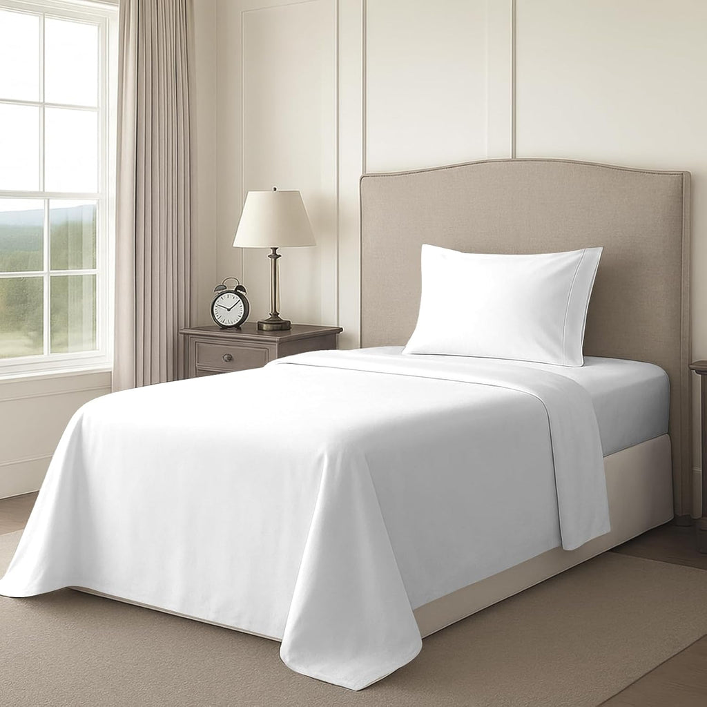 Pizuna Twin Sheet Set 100% Luxury Cotton 800 Thread Count Soft Sateen Weave Breathable Hotel Quality Cooling Bed Sheets Twin Size Bedding S…