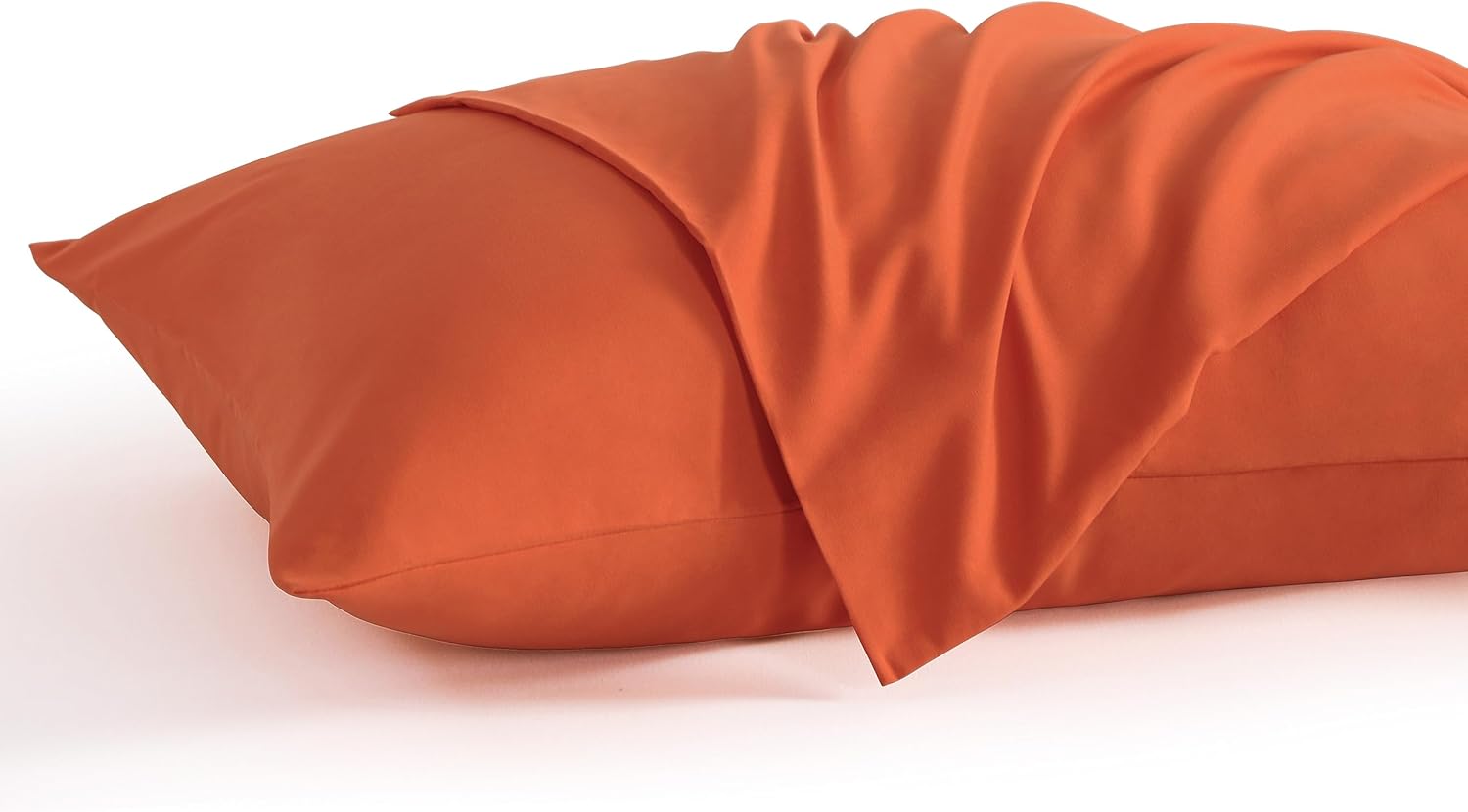 Ntbay King Pillow Cases Set of 2, 2 Pack Brushed Microfiber 20x36 Pillow Cases, Soft, Wrinkle, Fade, Stain Resistant Brunt Orange Pillow Ca…