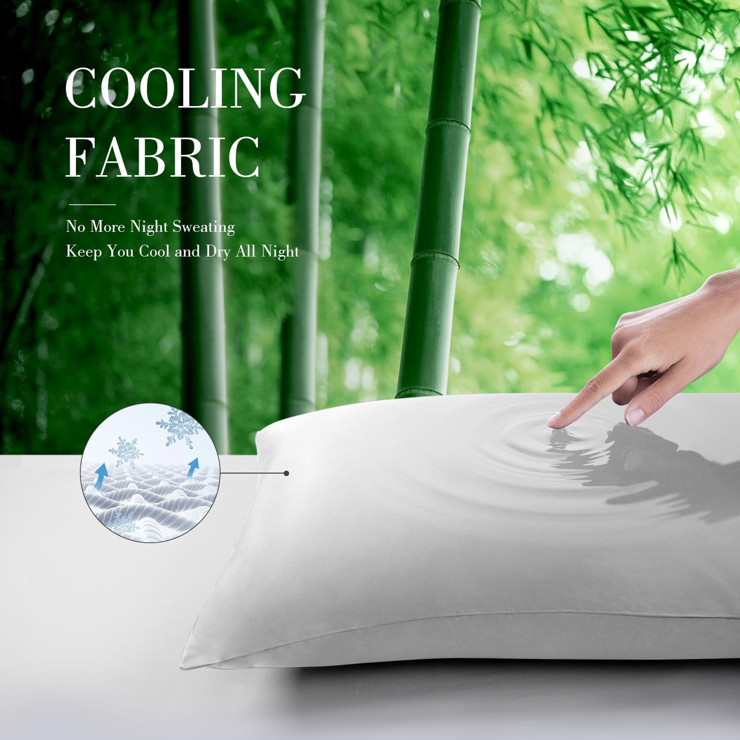 WishSmile Body Cooling Pillowcase Long Pillow Case Breathable Cool Silky Soft Rayon Derived from Bamboo Fabric, Hair and Skin Friendly, Lig…