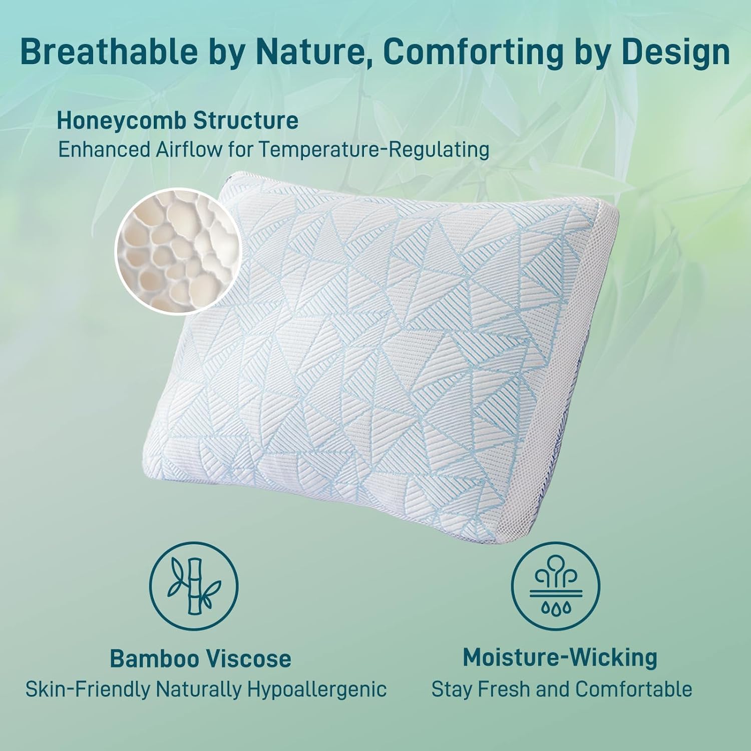 Sylvaris Shredded Memory Foam Cooling Soft Bamboo Viscose Pillow King Size, Adjustable Hypoallergenic Hotel Quality Bed Pillow for Side…