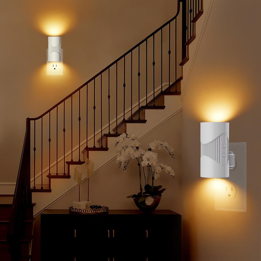 easuntec Night Light, Night Lights Plug into Wall, Warm Led Night Light, Dusk to Dawn Light Sensor, 3 Light Modes, Dimmable Night Lights fo…