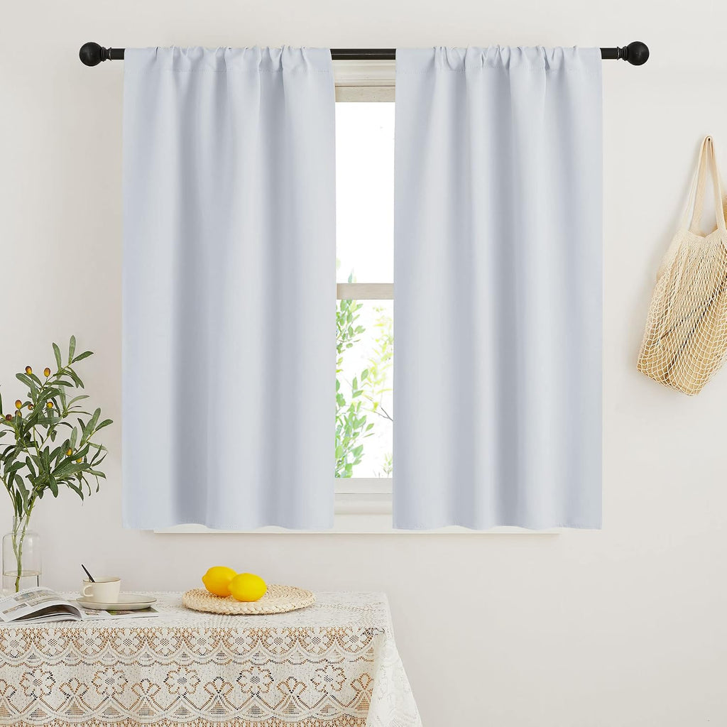 Rybhome RYB HOME French Door Window Curtain Covering, Rod Pocket Thermal Insulated Privacy Non See Through Drapes for Bathroom Window, Widt…