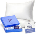 KickoffHome Kickoff Viscose Bamboo Pillowcase, Queen, Set of 2, 100% Organic Hidden Zippered Viscose Bamboo Pillow Case Queen Size, Cooling…