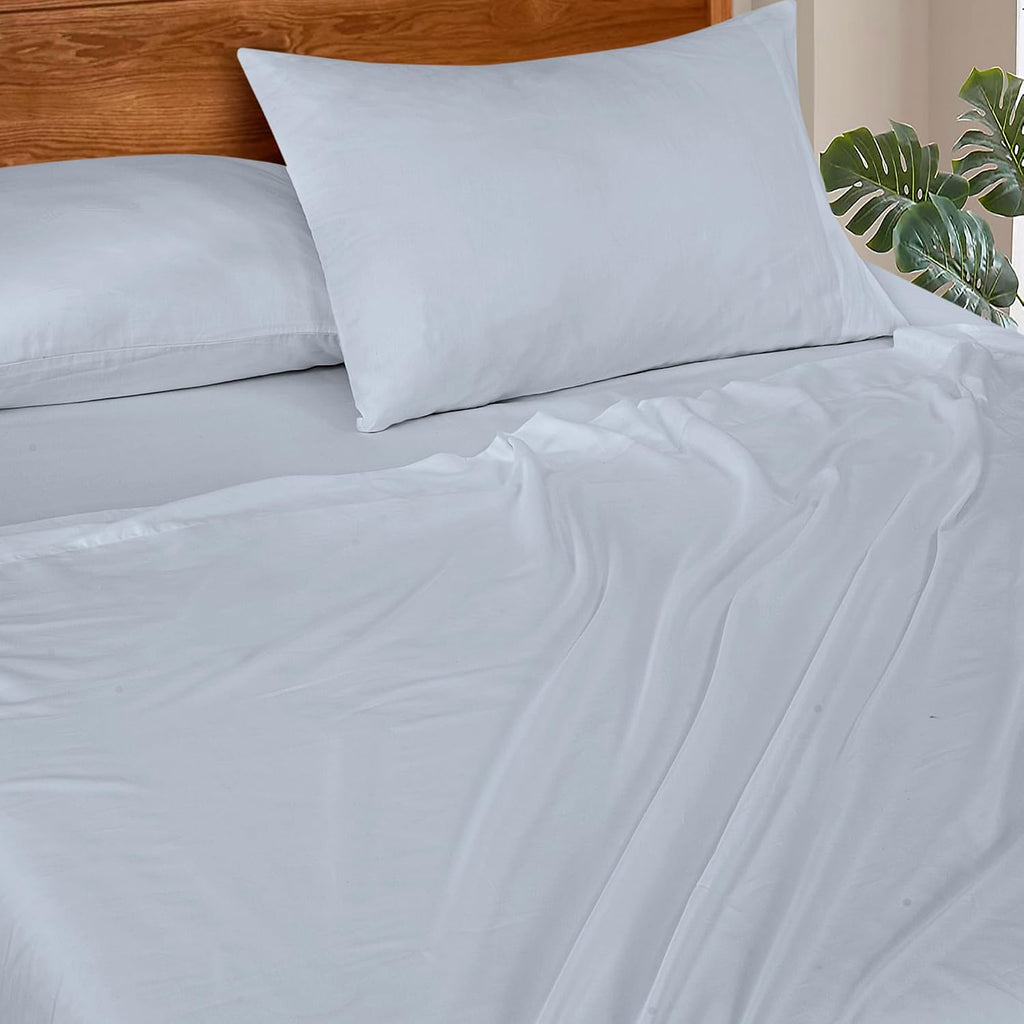 Royalelinens ROYALE LINENS 300 Thread Count 100% Long Staple Combed Cotton Sheet Set - 4 Piece King Bed Sheets - 1 Fitted, 1 Flat & 2 Pillo…