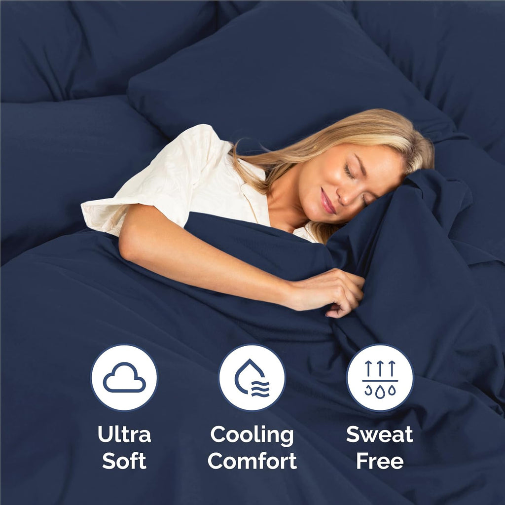 Full 6 Piece Sheet Set - Comfy, Breathable & Cooling - Hotel Luxury Bedding for Women, Men, Kids, Teens & Children - 1 Flat & 1 Fitted…