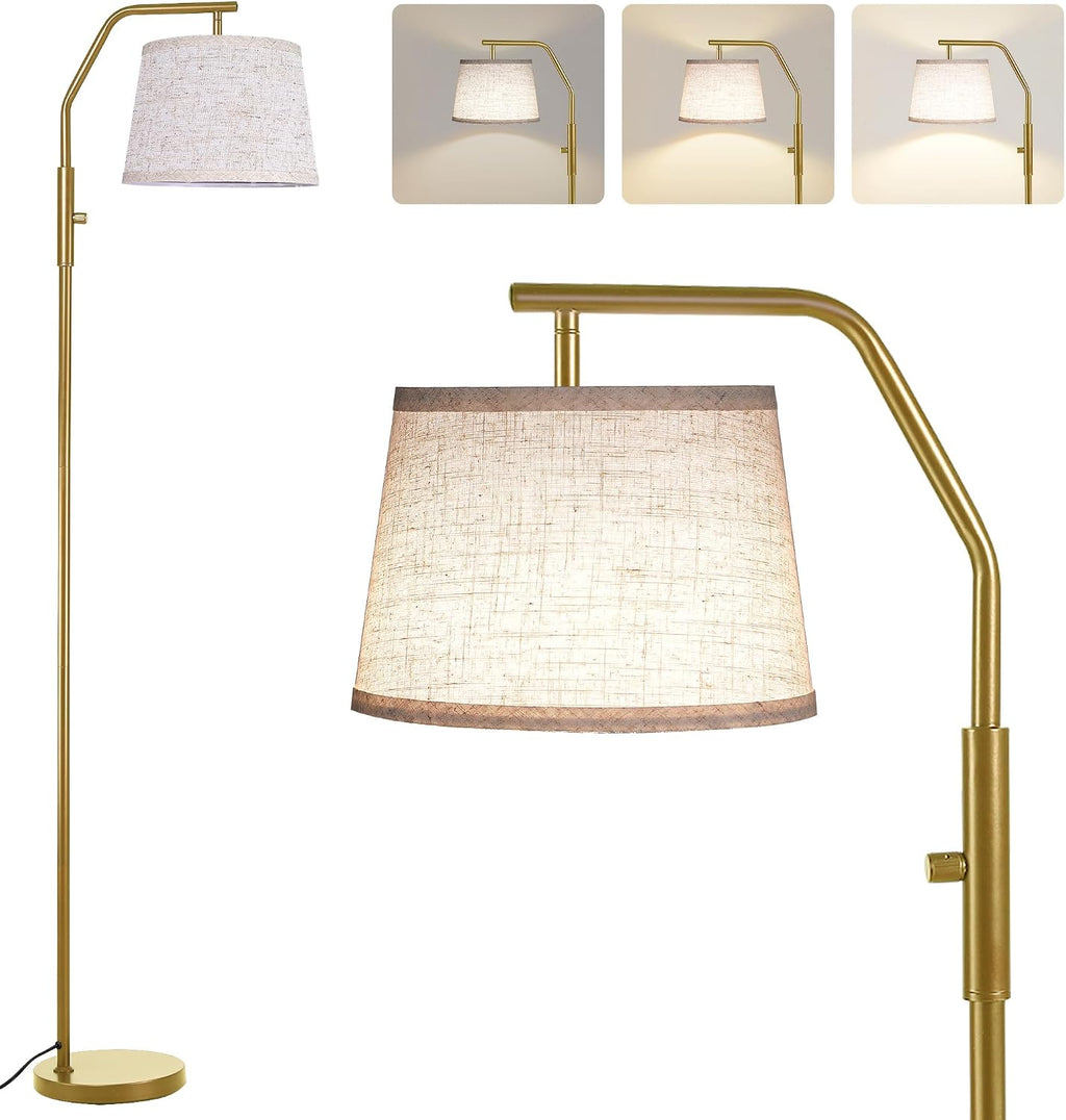 SUNMORY Floor Lamps for Living Room, 9W Bulb Included, Lamp for Bedroom with Adjust Head, Standing Lamp with Rotary Switch, 0-100%…