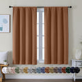 Simplebrand Ava Sun Baked Short Blackout Curtains for Bedroom 54 Inches Long 2 Panels Set, Solid Thermal Insulated, Energy Saving Window Tr…