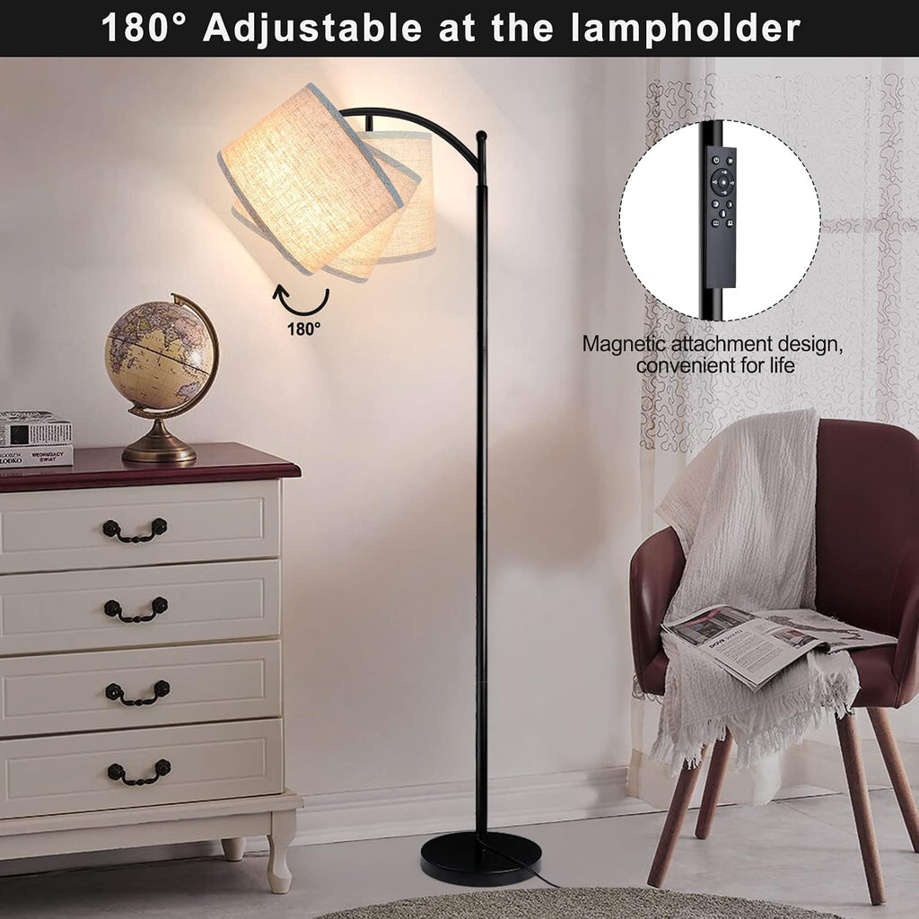 ROTTOGOON Floor Lamp for Living Room, 4 Color Temperature LED Floor Lamp with Remote Control & Foot Switch, LED Bulb Included, Modern…