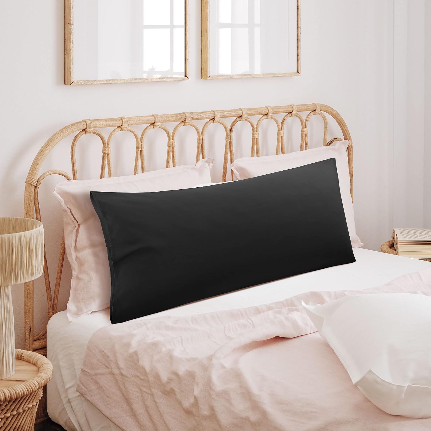 uxcell 100% Microfiber Body Pillow Cover | 1800 Thread Count Pillowcase | Soft Pillow Case with Envelope Closure | 90 GSM Ployester | No Wr…