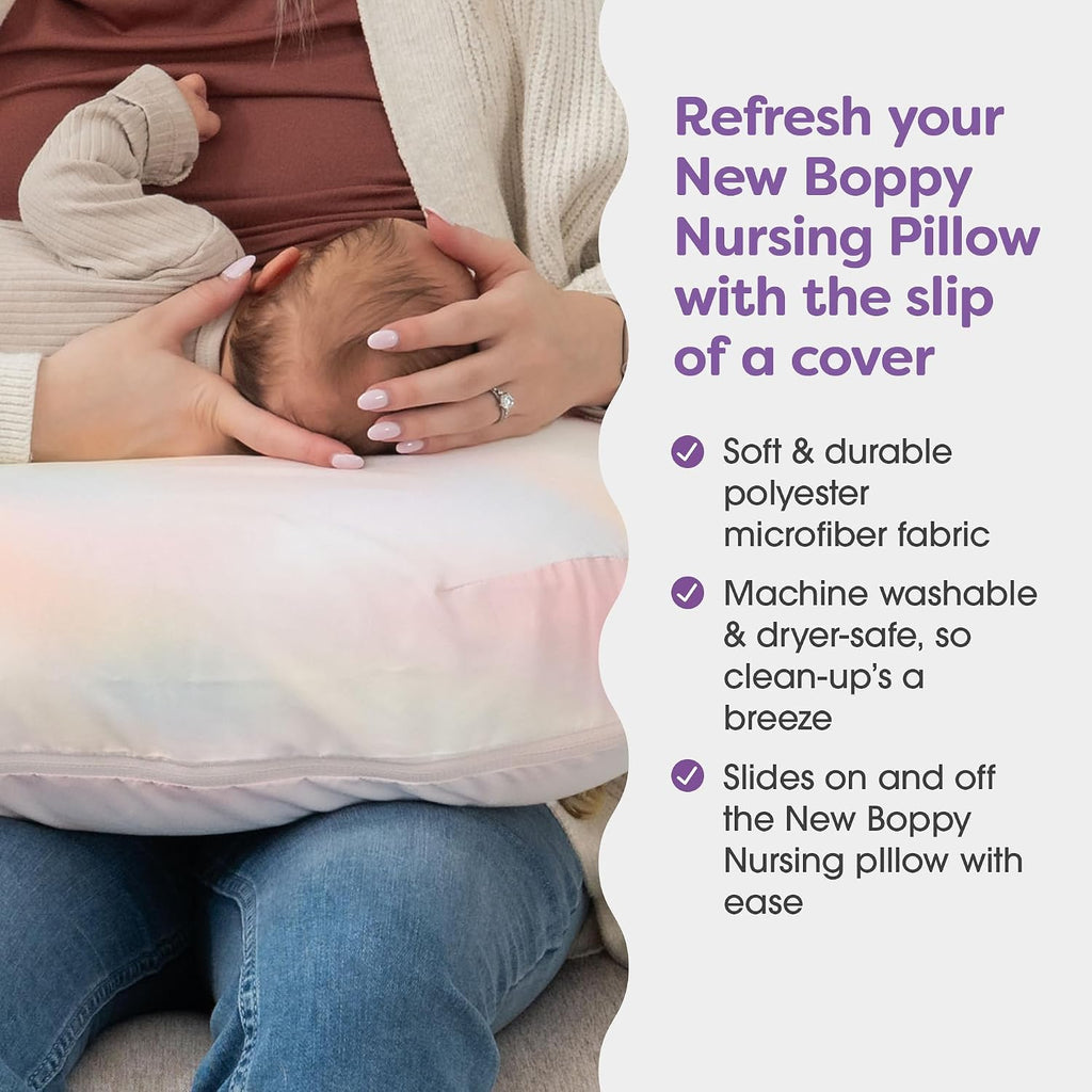 Boppy Nursing Pillow Cover - Soft, Hypoallergenic Washable Microfiber Bottle & Breastfeeding Pillow Covers (Redesigned Feeding Pillow…