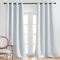 Nicetown Room Darkening Long Curtains - (52 inches W x 120 inches, Greyish White, 2-Pack) Home Fashion Ring Top Thermal Insulated Window Tr…