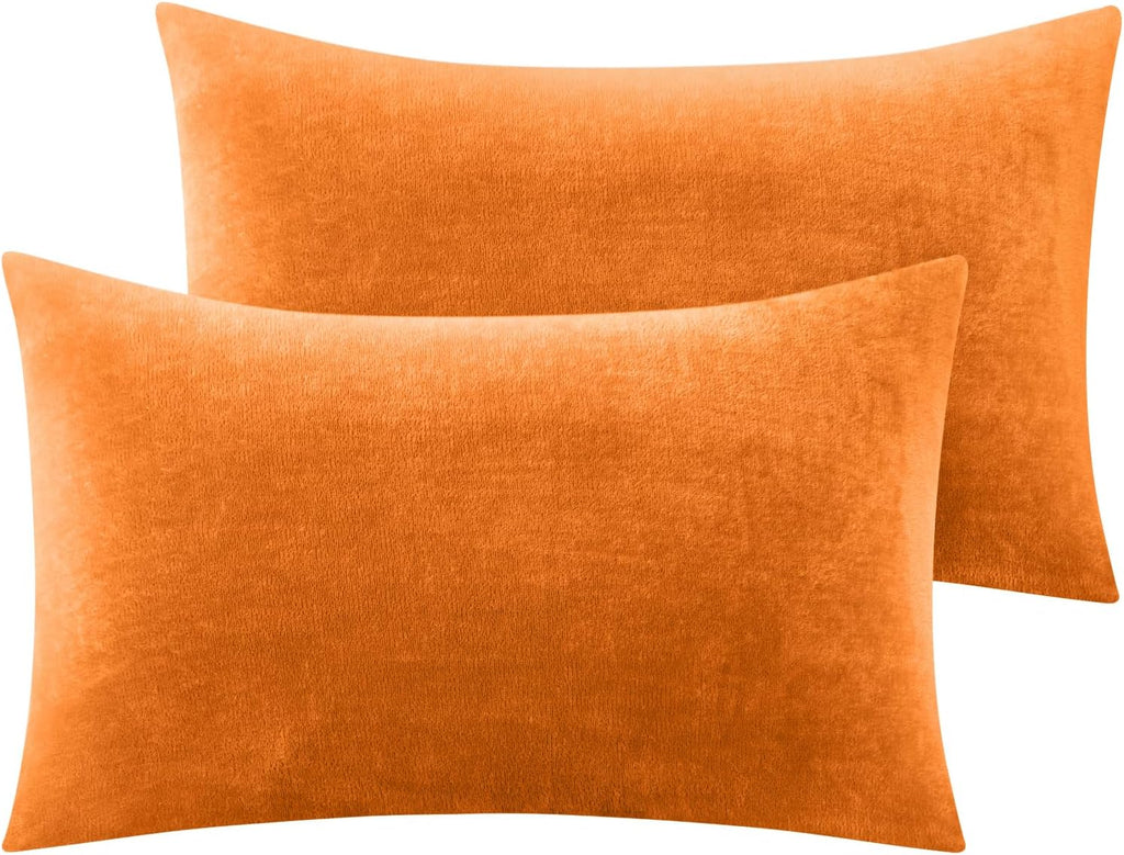 Bedelite Flannel King Size Pillow Cases Set of 2, Super Soft Fleece Pillowcases with Zipper for Bedroom, Sofa, Couch, Luxury Cozy Fuzzy Velv…