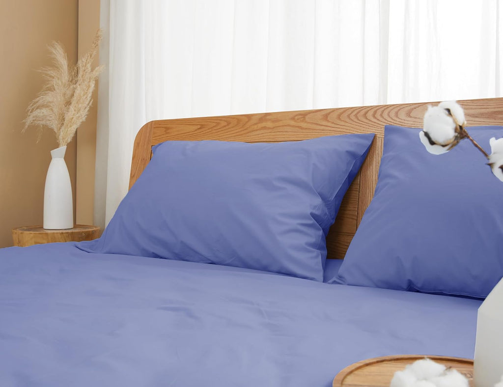 Homtec Pillow Cases, Standard Queen Size Cotton Percale Weave Pillowcases, Pre-Shrunk Breathable and Hypoallergenic Pillowcases, Set of 2 (…