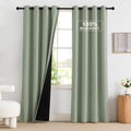 NICETOWN Sage Green Curtains 52 x 84 inches Long, 100% Blackout Curtains Set of 2 Panels Thermal Insulated Privacy Window Curtains for…