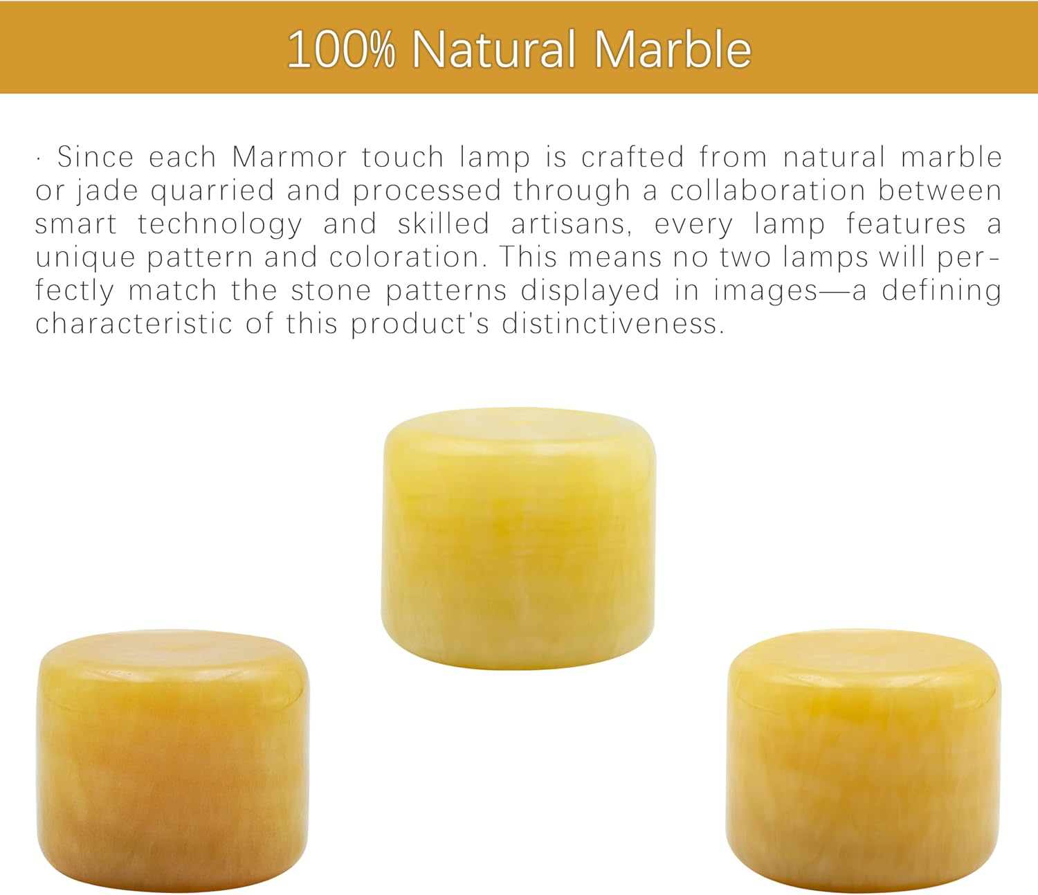 Marmor Marble Lamp Night Light Pat Lamp Touch Bedside Table Lamp for Bedroom Type-C Rechargeable Small Desk Bedside Small Lamps Eye Caring…