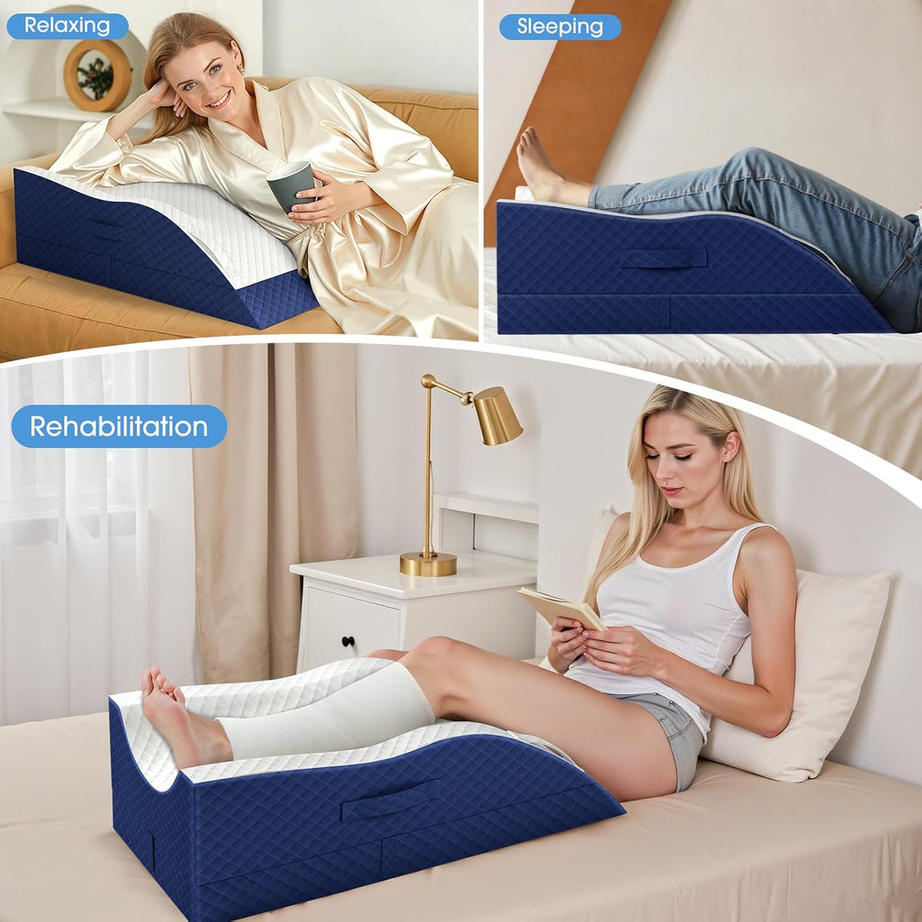 TranquilRelax TranquilRelax Elevation Pillows for Leg After Surgery, Memory Foam Adjustable Wedge Pillow for Injury or Rest, Ankle P…