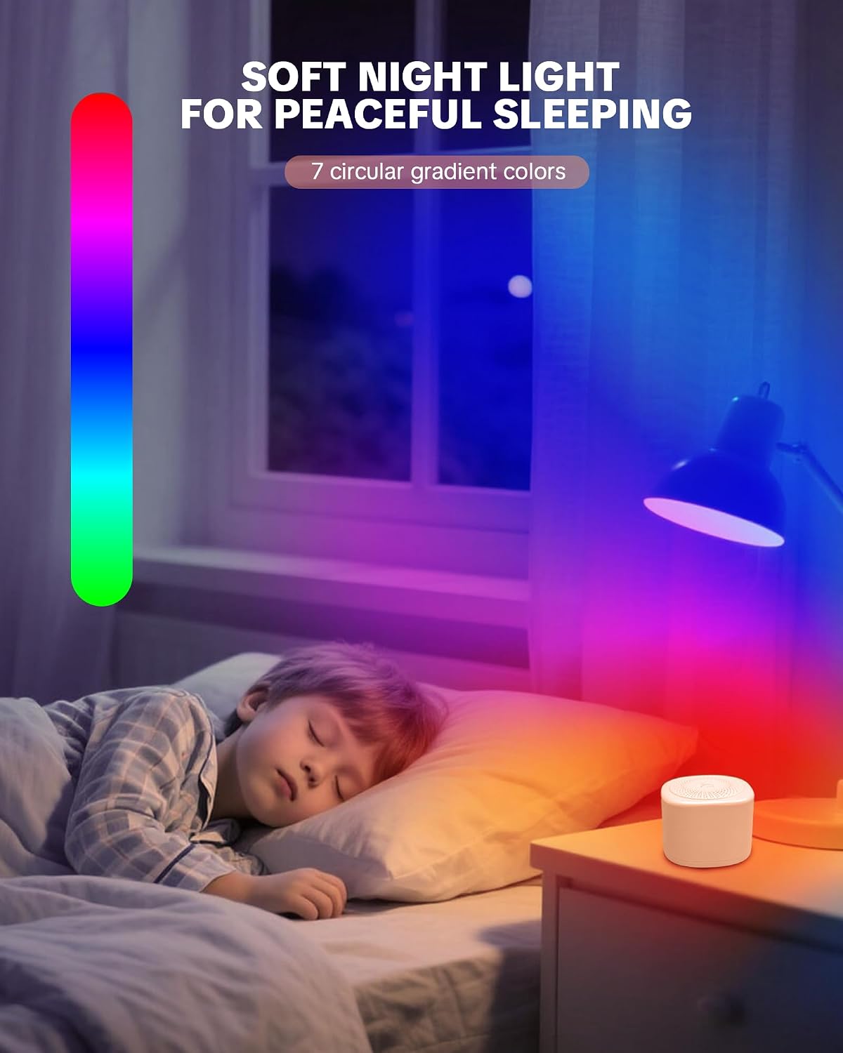 YONSEN Travel White Noise Sound Machine 20 Sounds, Portable Sound Machine for Adults Sleep, Mini with Adjustable Volume, 3…