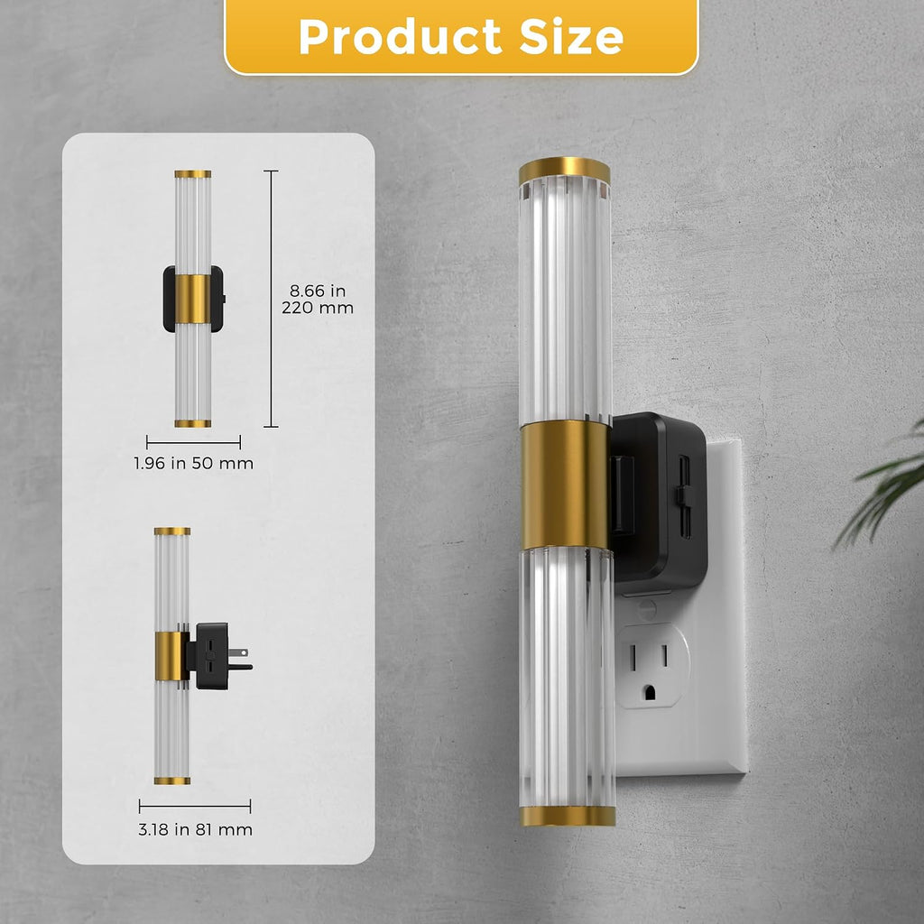 L LOHAS LED Rotating Night Light, Night Lights Plug into Wall, Auto Nightlight Dimmable 100LM, Light Sensor, 3000K Soft Light, LED…