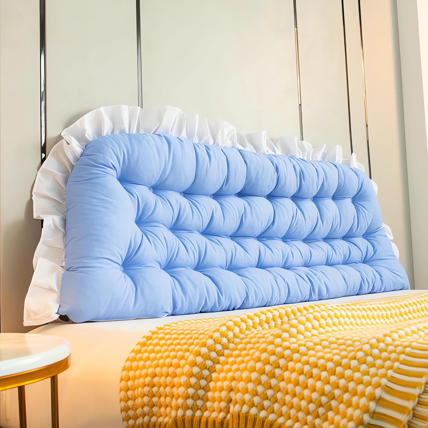 LQdpdd College Dorm Bed Bolster Pillow Long Reading Rectangular Headboard Pillow Backrest Support Cushion for Sitting in Bed Daybed Pillows…