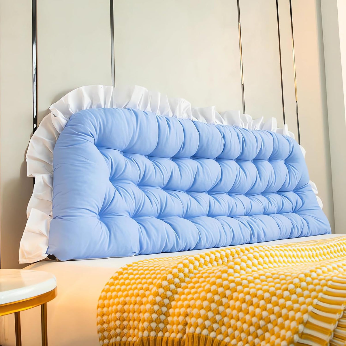 LQdpdd College Dorm Bed Bolster Pillow Long Reading Rectangular Headboard Pillow Backrest Support Cushion for Sitting in Bed Daybed Pillows…