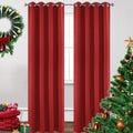 Joydeco Blackout Curtains 108 Inch Length 2 Panels Set, Thermal Insulated Long Curtains& Drapes 2 Burg, Room Darkening Grommet Drapes for L…
