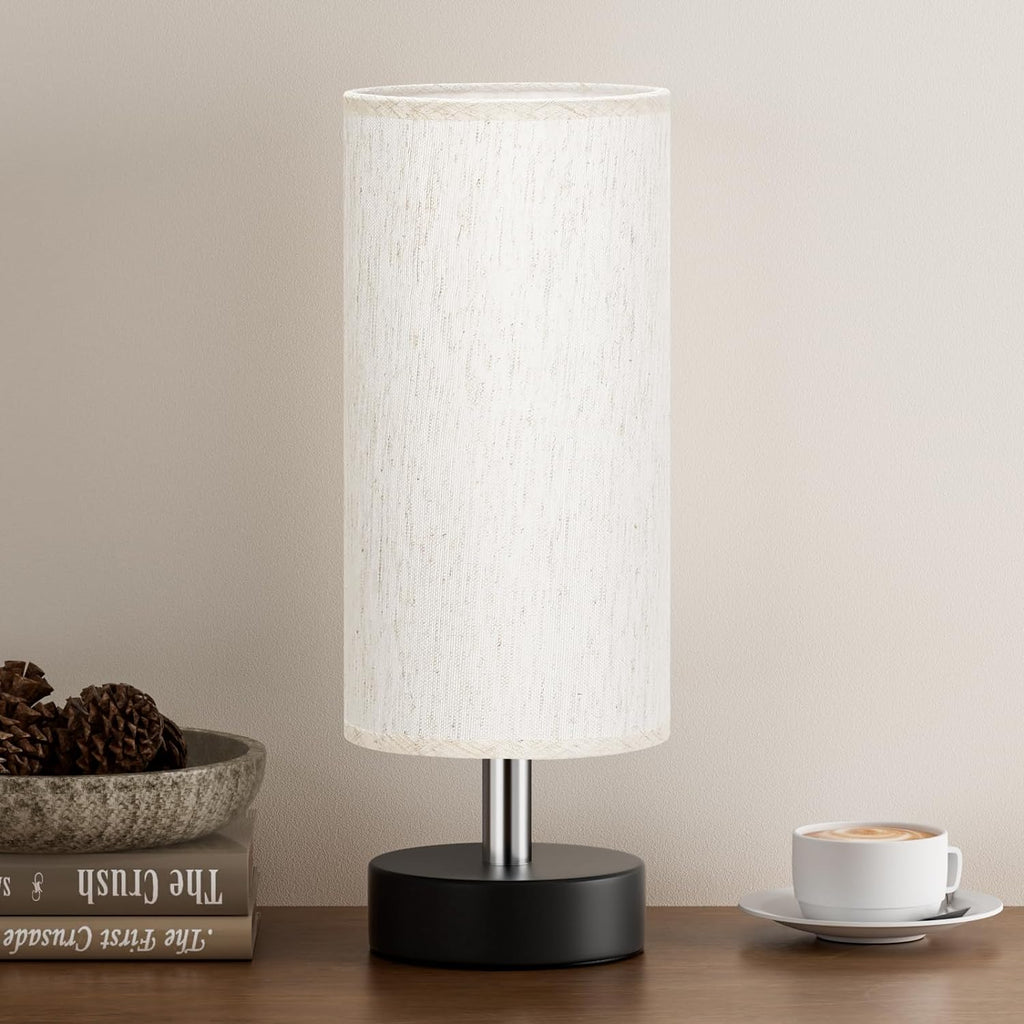PartageiZ Small Table Lamp for Bedroom - Bedside Lamps for Night Stands, Minimalist Nightstand Light Lamp, Desk Lamps for Living Room…
