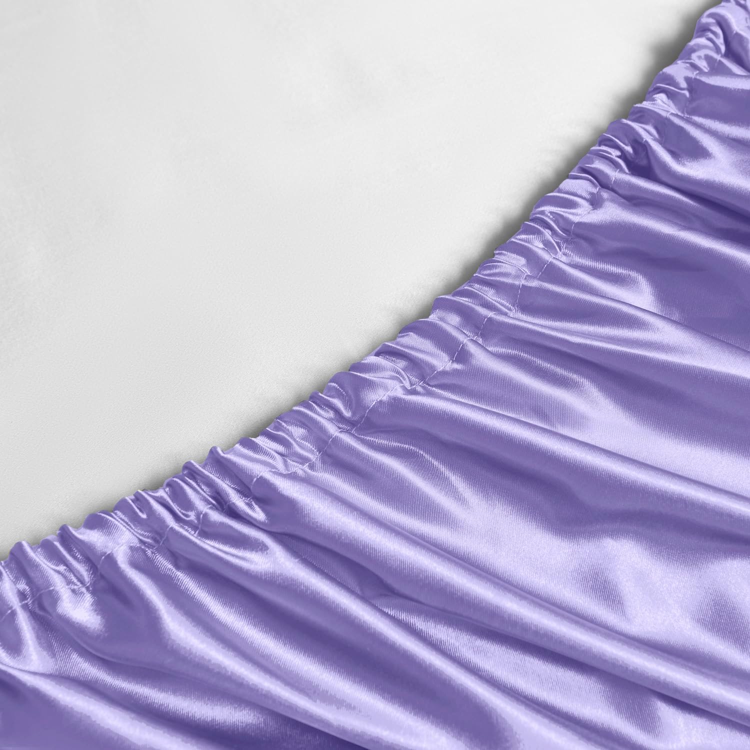 Golal Satin Sheets King Size - 4 Pieces Luxury Silky Soft Bed Sheets, Wrinkle-Free Lavender Satin Silk Sheet Set with 1 Deep Pocket Fitted…