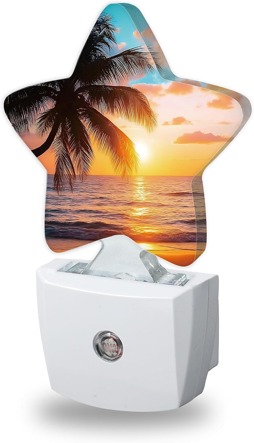 Tropical Palm Tree Night Lights Plug Into Wall Decorative, Summer Beach Ocean Sleep Friendly Lamp, Energy Efficient Dusk-to-Dawn Sensor…