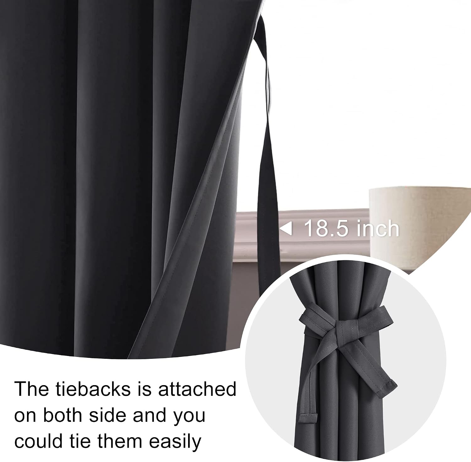 Jiuzhen Short Blackout Curtains for Small Window - Cafe Room Darkening Privacy Energy Saving Window Curtains Tiers for Bathroom, Kitchen, W…