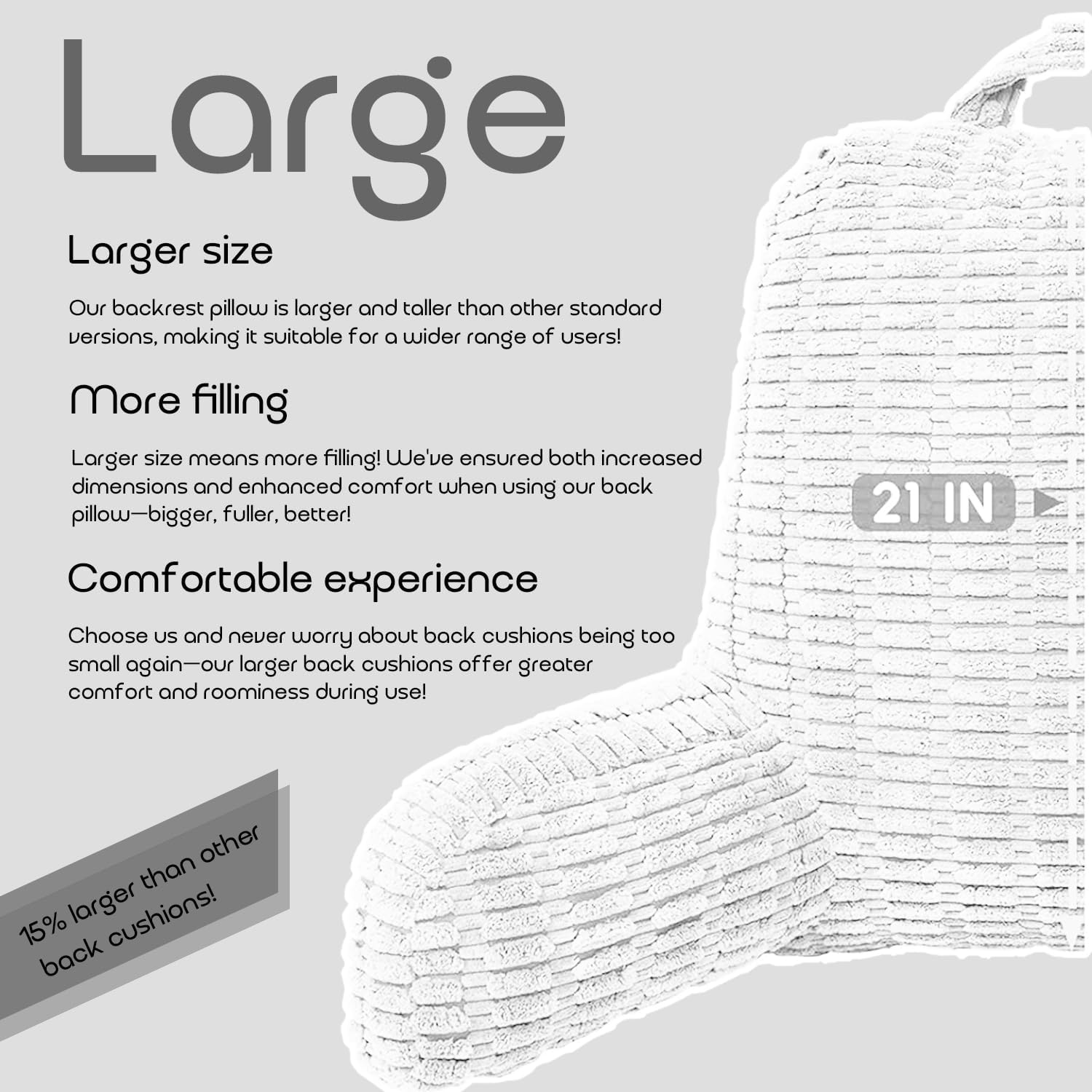 Reading Pillows for Sitting in Bed Adult, Back Rest Pillow for Sitting in Bed and Chair, Back Support Chair Pillow for Couch Support for…