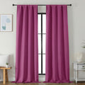 Simplebrand Ava Hot Pink Blackout Curtains for Bedroom 96 Inches Long 2 Panels, Solid Thermal Insulated, Energy Saving Nursery Window …