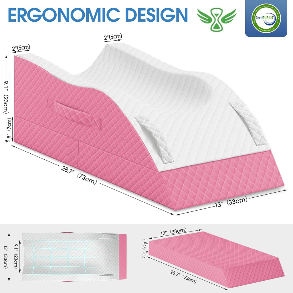 TranquilRelax TranquilRelax Elevation Pillows for Leg After Surgery, Memory Foam Adjustable Wedge Pillow for Injury or Rest, Ankle P…